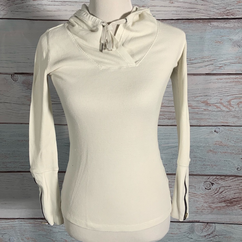 Calvin Klein Performance White Hooded thermal top